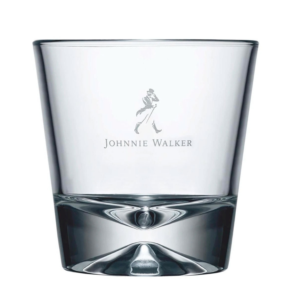 Johnnie Walker Diamond Prism Etched Cocktail Glass And Gift Bag